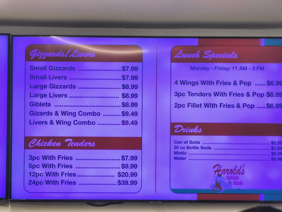 Harolds Chicken Shack #27 Menu - Image 6